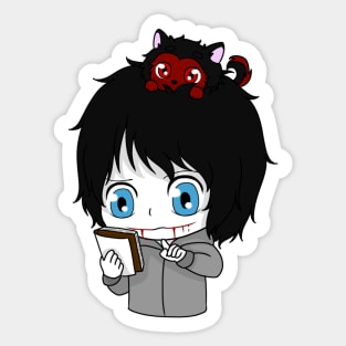 jeff the killer and smile dog Sticker